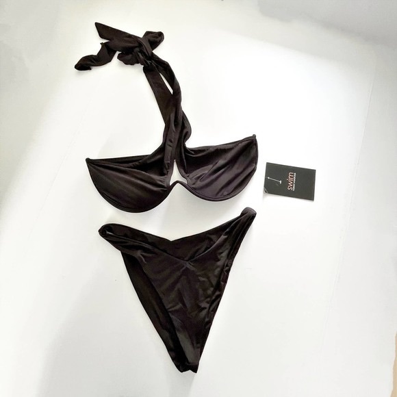 Naked Wardrobe Swim Nwt Naked Wardrobe Swim Black Underwire Bikini Poshmark